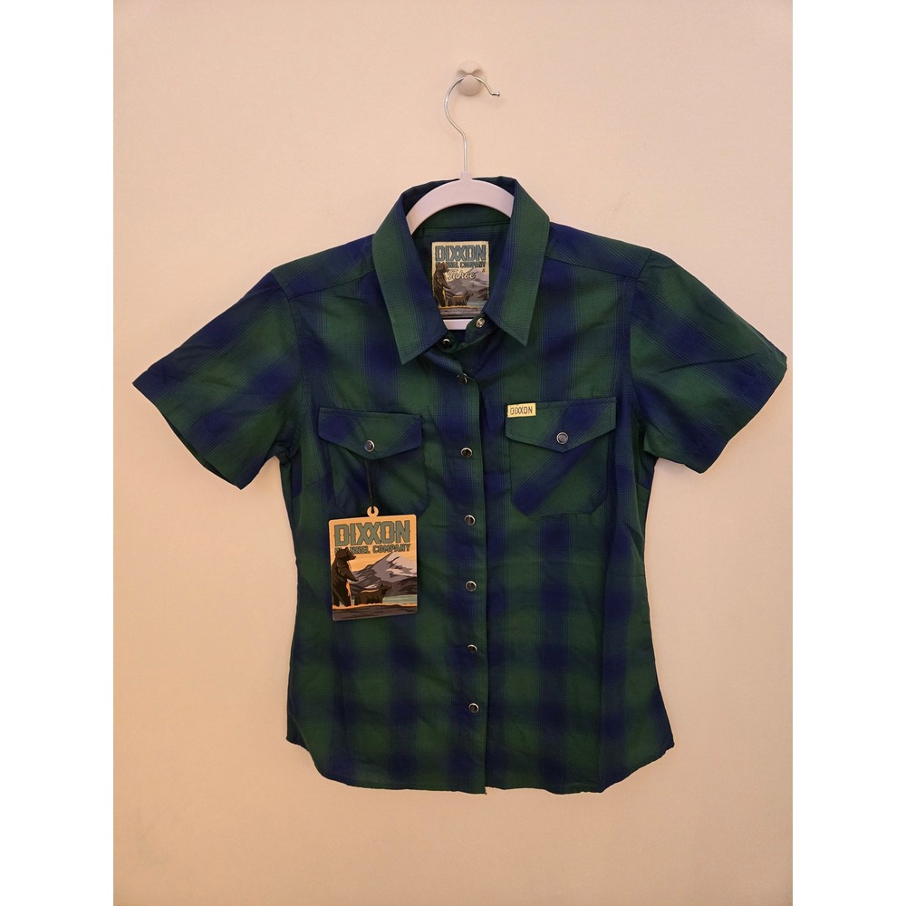 NWT Dixxon Flannel Co Tahoe Women's Bamboo Blend Plaid Snap Shirt Small